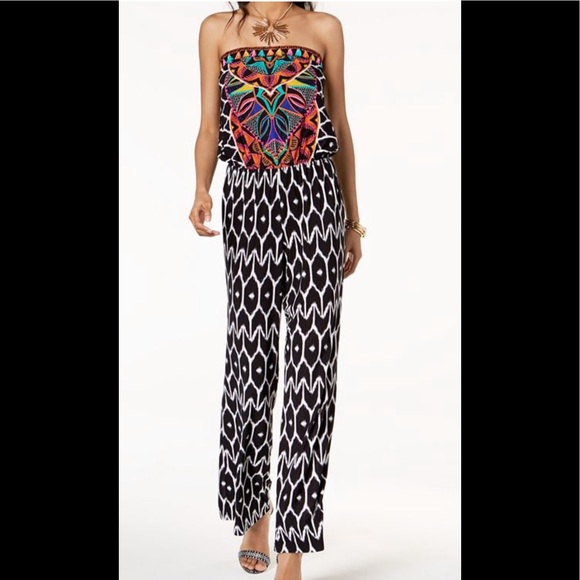 INC- International Concepts bright jumpsuit. NWT - Picture 2 of 3